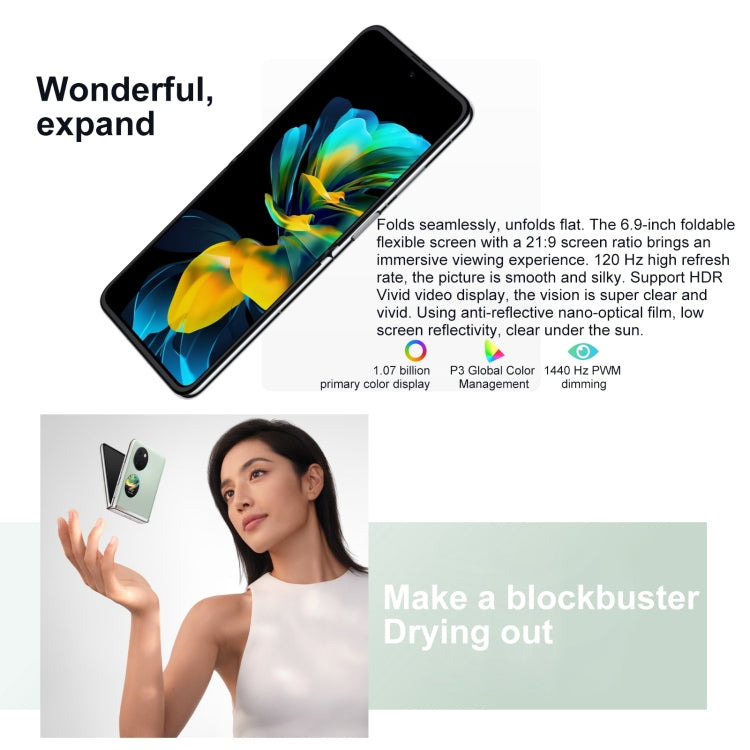 Dual Back Cameras, Side Fingerprint Identification, 6.9 inch + 1.04 inch HarmonyOS 3.0 Snapdragon 778G Octa Core up to 2.42GHz, Network: 4G, OTG, NFC, Not Support Google Play, 128GB Pink, 128GB Mint Green, 128GB Obsidian Black, 128GB Silver Dual Back Cameras, Side Fingerprint Identification, 6.9 inch + 1.04 inch HarmonyOS 3.0 Snapdragon 778G Octa Core up to 2.42GHz, Network: 4G, OTG, NFC, Not Support Google Play, 128GB Pink, 128GB Mint Green, 128GB Obsidian Black, 128GB Silver